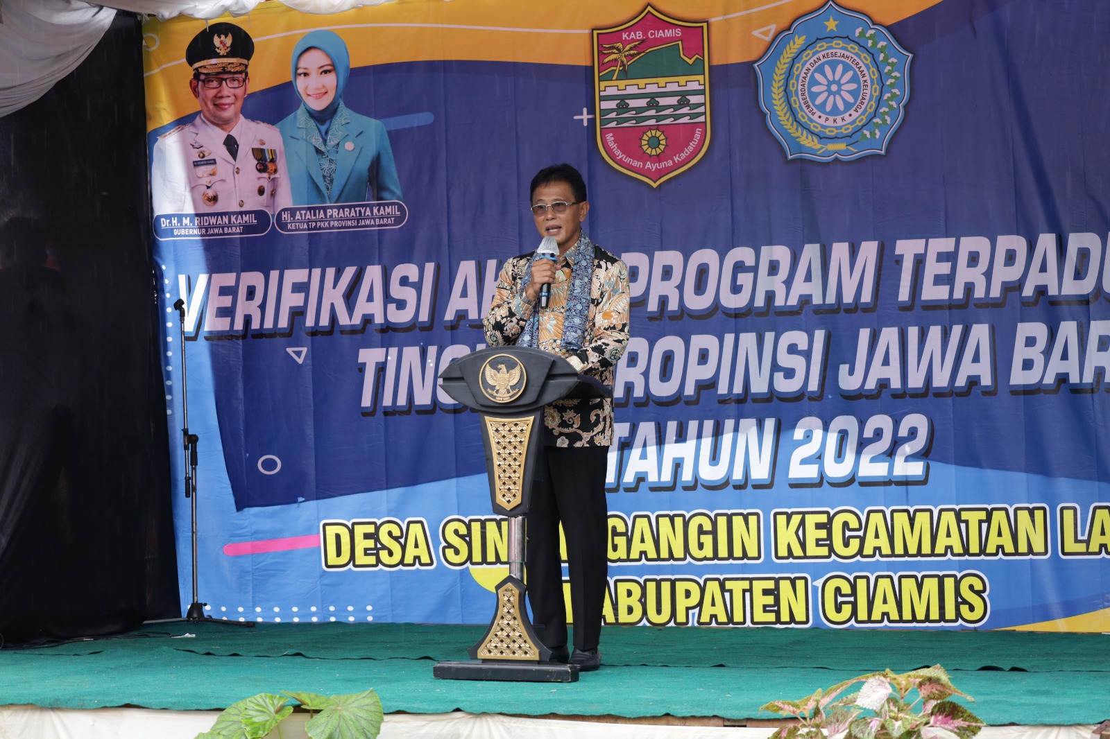 Verifikasi Akhir Program Terpadu P2WKSS Desa Sindangangin Kec. Lakbok 2022, Bupati Akui Program Telah Berhasil Bawa Perubahan